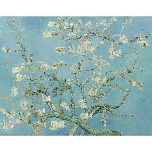 Great Painter Vincent van Gogh "Almond Blossom" 20X30CM 5D DIY Diamond Painting Full Square Diamond Painting Embroidery Sale