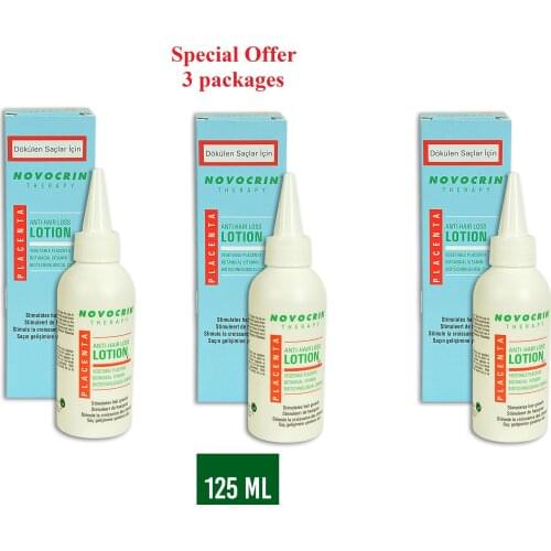 Placenta Anti-Hair Loss and Stimulates Hair Growth Botanical Vitamin Hair Lotion 3 Packs