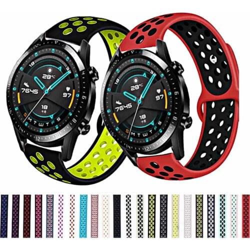 Huawei Watch GT 2/2e strap 42mm/46mm GT2/GT2e Sport silicone bracelet 20mm/22mm band for Samsung Galaxy watch 42 46 mm/Active 2