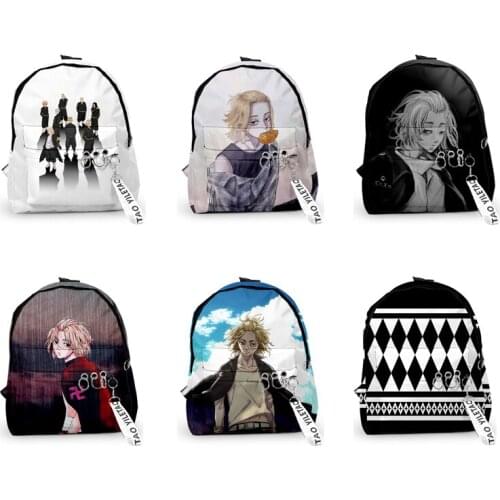 Tokyo Revengers School Bag Anime Sano Manjiro 3D Printing Canvas Bag Backpack Women Men Chifuyu Matsuno Travel Notebook Bag