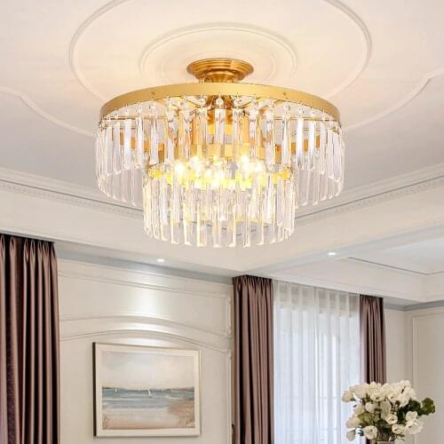 Modern Crystal Ceiling Lights For Bedroom Living room Gold Kitchen Lamp Minimalist Led Ceiling Lamp Corridor Black plafonniers