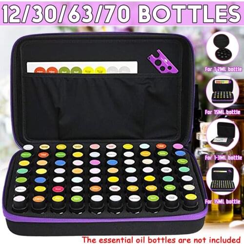 12/30/70 Bottles Essential Oil Case 15ML Essential Oil Collecting Bags Travel Portable Carrying Cases Nail Polish Storage Bag