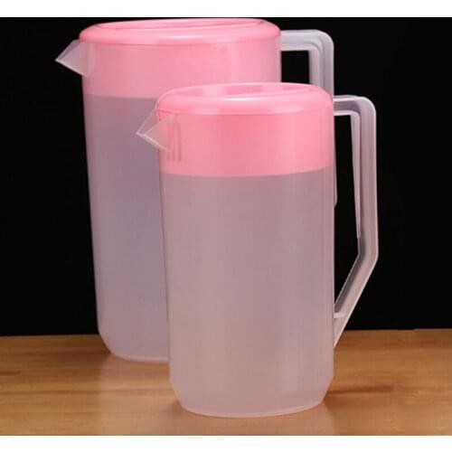 T84E Heat-Resistant Thickened Home Water Pitcher Ice Guard Tea Pot Kettle Jug Durable Bar Curling Cold Beverages Juice Pot