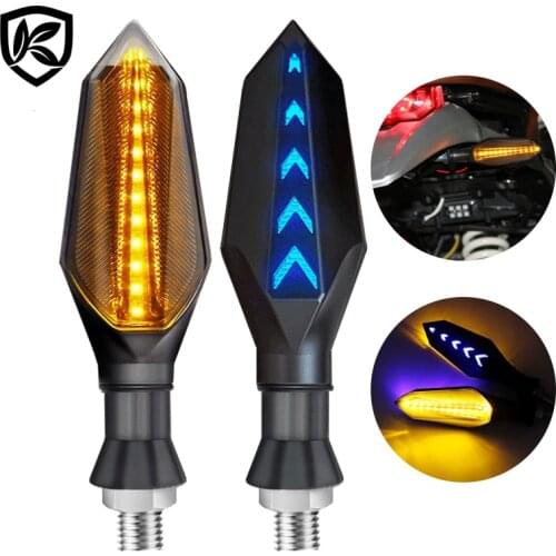 Karcle Universal Motorcycle Turn Signals LED Light Flowing Flashing Indicator Sequential 12.8 V Tail Stop Signal Running Lamp