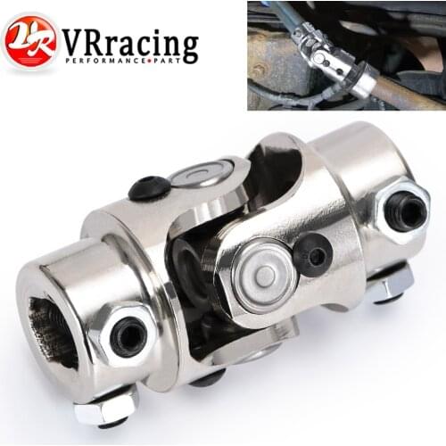 VR- 3/4" DD x 3/4" DD Nickel Plating Single Steering Shaft Universal U Joint Total Length 83mm (3-1/4") VR-SJS01