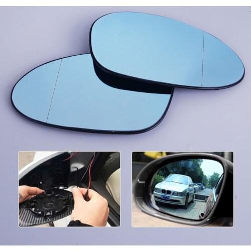 DWCX New Car Blue Heated Wing Door Mirror Fit for BMW E82 E85 E86 Z4 Roadster Coupe E88 E90 E91 E92 E93 1 3 Series