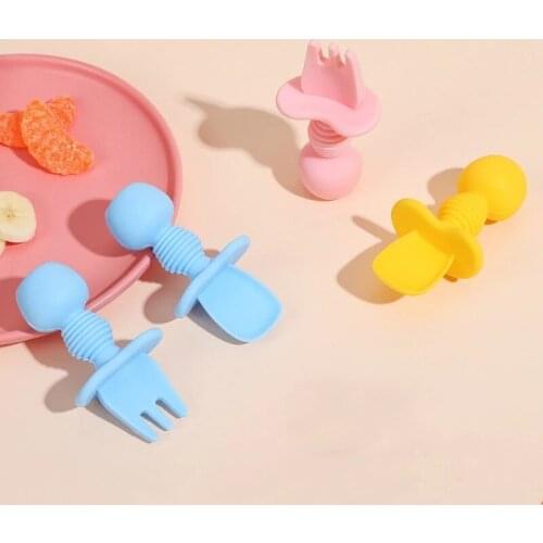 1pair Auxiliary Baby Teethers Silicone Teethers Baby Teething Necklace Toy Food Grade Silicone Cartoon Nursing Tiny Rod