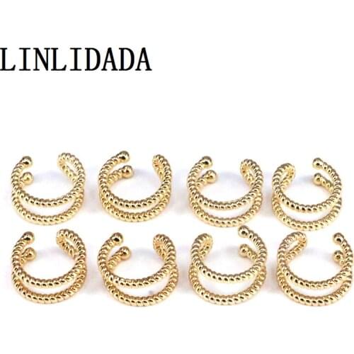 10Pairs, Gold Color No Piercing Jewelry Adjustable Helix Cartilag Ear Cuff No Piercing Trendy Cuff Earring