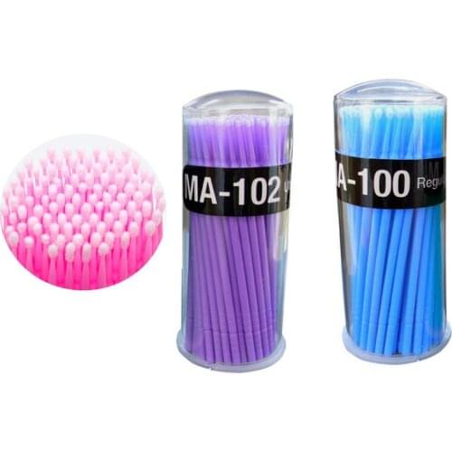 100Pcs/Pack Disposable Makeup Brushes Individual Lash Removing Tools Swab Micro brushes Eyelash Extension Tools