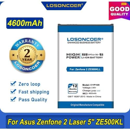 100% Original LOSONCOER C11P1428 4400mAh Battery For Asus Zenfone 2 ZenFone2 Laser 5" ZE500KL ZE500KG Z00ED