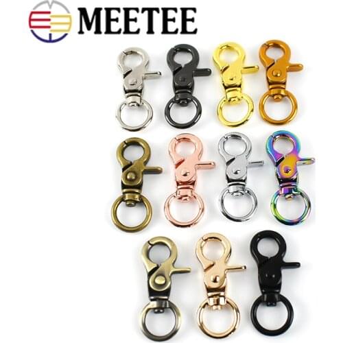 20/50/100pcs 10mm Metal Buckles Swivel Lobster Clasp Snap Hooks for Bags Purse Handbag Strap KeyChain DIY LeatherCraft Accessory