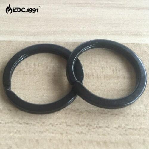 200pcs KeyRing Kay Chain 28mm Round Split Key Rings Keychain BlACK