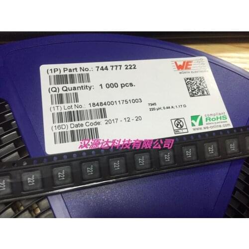 744777222 WE-PD 7345-220UH 440MA 7.3X7.3X4.5MM screen switching an inductive