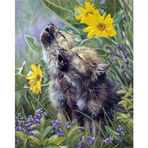 Full drill diamond embroidery painting wolf animal mosaic tapestry painting by number diamond dotz wall art decor special gifts