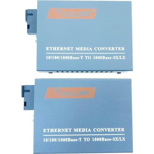 3 Pair HTB-GS-03 A&B Gigabit Fiber Optical Media Converter 1000Mbps Single Mode Single Fiber SC Port 20KM External Power Supply