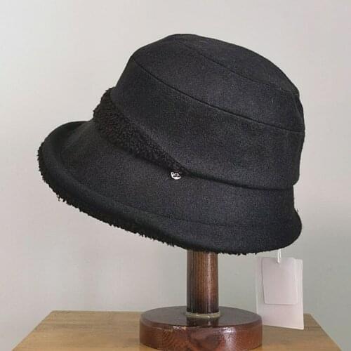 Hot Selling Hats For Women Autumn Winter Hat Double-sided Velvet Keep Warm Flat Top Bucket Hat Unisex Wide Brim Adult Cap Female