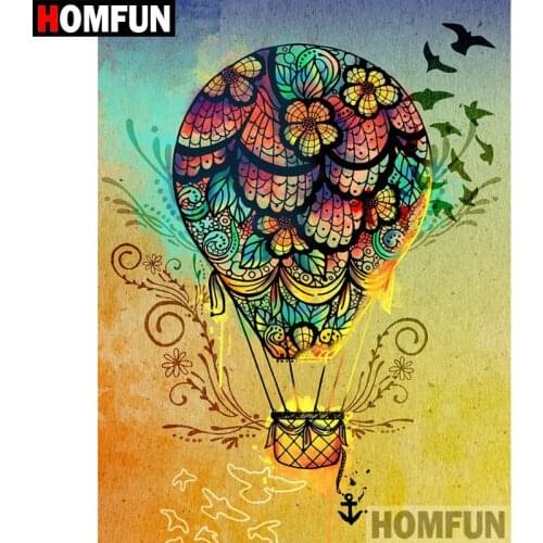 HOMFUN Diy 5d Diamond Painting "hot air balloon" Cross Stitch Square Round Diamond Embroidery Handwork Rhinestone Art A09965
