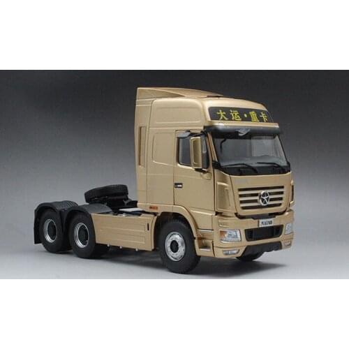 Exquisite Alloy Model 1:24 Dayun N9 Truck Tractor Trailer Vehicles DieCast Toy Model for Collection Decoration