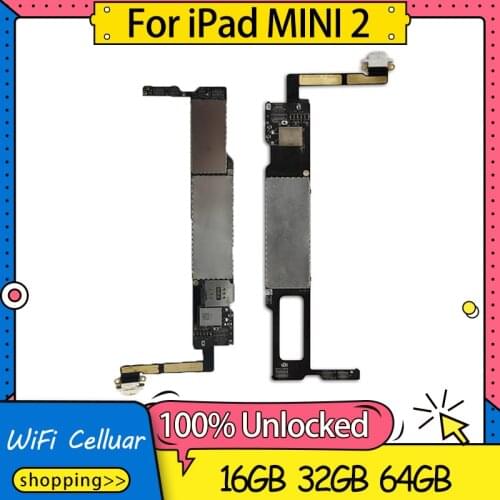 100% Unlocked Motherboard For iPad Mini 2,Original wifi +3G SIM Logic Board For iPad Mini 2 Motherboard With IOS System