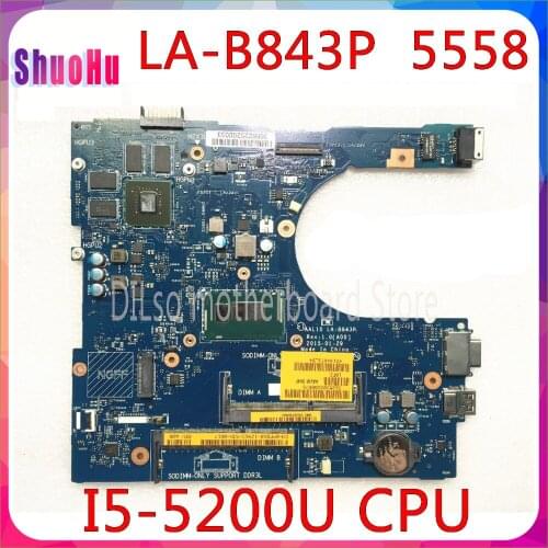 KEFU LA-B843P CN-0FRV68 For DELL CN-0FRV68 FRV68 5458 5558 5758 Laptop Motherboard DDR3 HM76 Inspiron Intel Integrated 90 Days