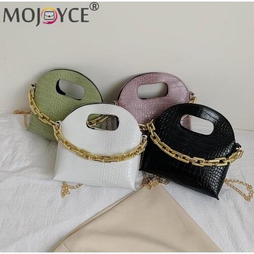 Fashion Exquisite Shopping Bags PU Leather Alligator Pattern Shoulder Bags Popular Simple Female Daily Bags