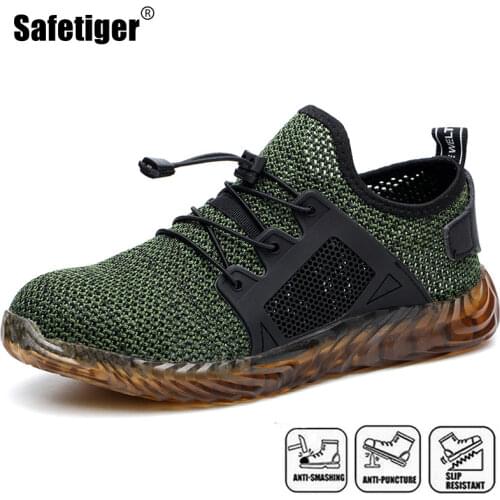 Dropshipping Work Shoes Men Steel Toe Safety Shoes Puncture-Proof Work Sneakers Breathable Indestructible Shoes
