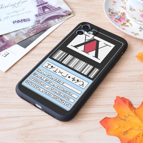 Hunter X Hunter License Print Soft Silicone Matt Case For Apple iPhone Case
