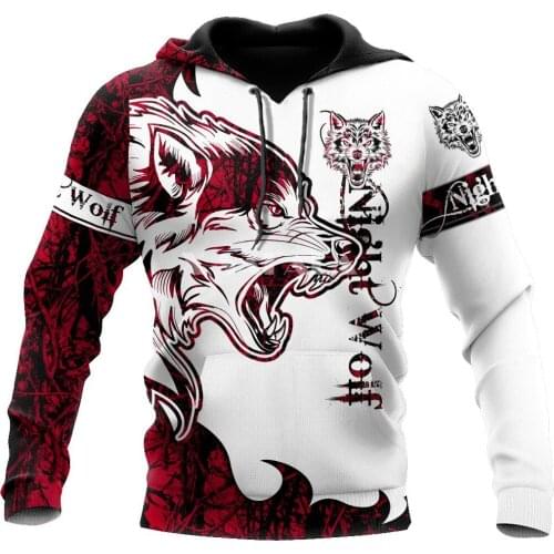 Night Red Wolf Animal 3D Full Print Size XS-7XL Hoodie Man Women Harajuku Outwear Zipper Pullover Sweatshirt Unisex-2