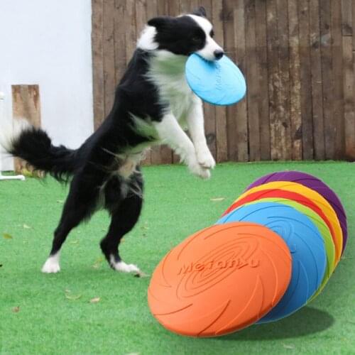 Outdoor Play Puppy Big Dog Flying Disk Interactively trained Pet Toy for Small Large Dogs Border Collie Shepherd Accessories