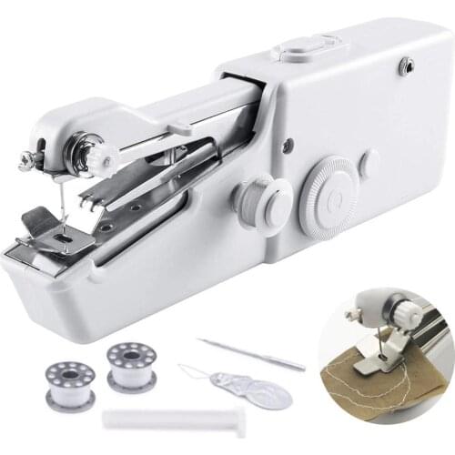 Handheld Sewing Machine Portable Household Mini Hand Sewing Machine Cordless Clothes Fabrics Electronic Sewing Machine
