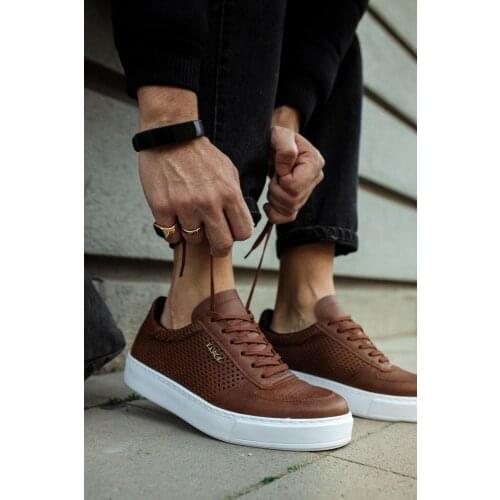 Knack Daily Shoes Tan Color Flexible Structure Orthopedic Casual Non-Leather Casual Shoes Adult Men 'S Fashion Trend 2021 011