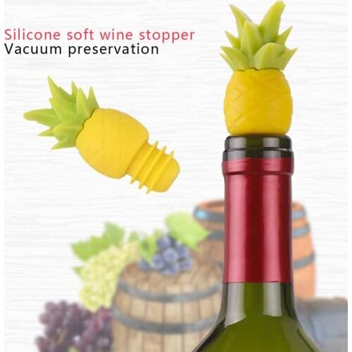1/7Pcs Creative Pineapple Shape Wine Bottle Stopper Kitchen Bar Cap Tool Gift
