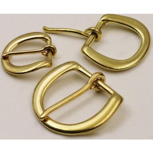 Solid brass Heel bar buckle end bar belt half buckle single pin for leather craft bag belt strap webbing clasps