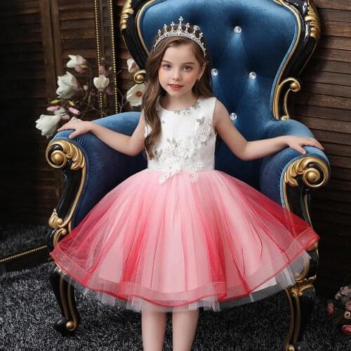 Christmas 2020 Tutu Evening Wedding Dress For Girls Mash Childrens Dress Birthday Party Princess Dress For 3-10 Years Old