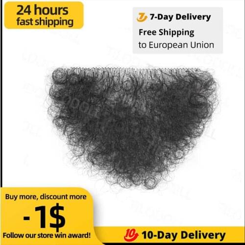 Silicone Sex-dolls Realistic Pubic Hair for Sex doll 7-10CM with Free Glue Hand-made Real Private Hair