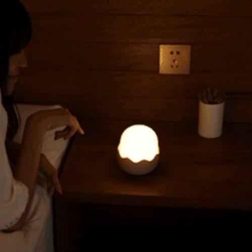 LED Night Light Cartoon Baby Nursery Bedroom USB Rechargeable Lamp for Children Birthday Gift Animal Chick Touch Night Lamp