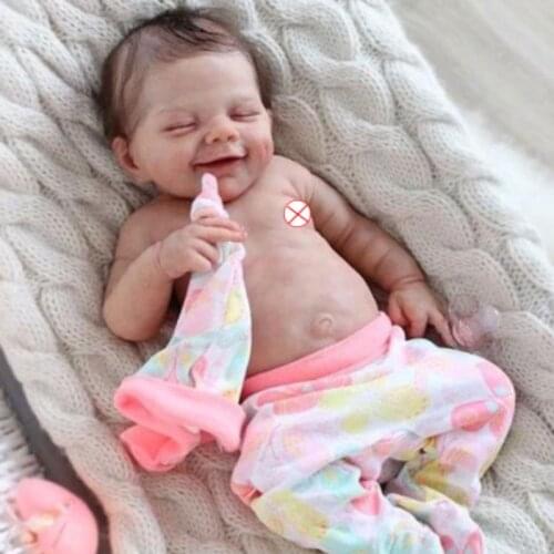 17inch Full Silicone Baby Girl Boy Cloth Body Baby Toy Reborn Doll With Heartbeat Reborn Toddler Dolls Lifelike Soft Touch Doll