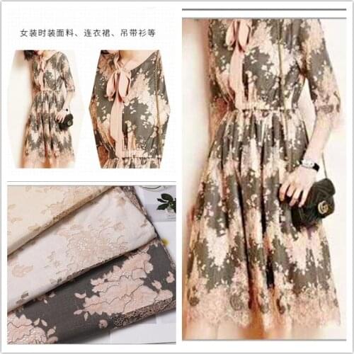 Spot brocade cotton lace hollow wedding dress fabric three dimensional embroidery knitted fabric clothing accessories