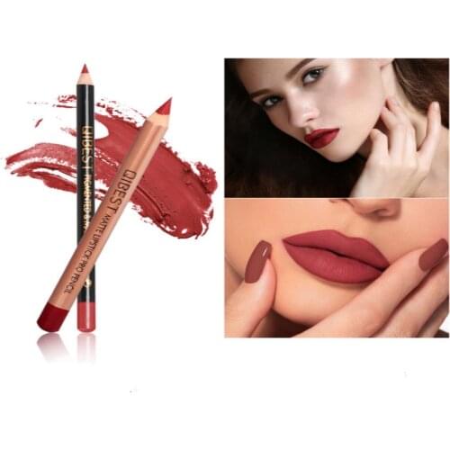 Waterproof Long Lasting Matte Lipstick Non-stick Cup Moisturizing Lipliner Pencil Women Charm Lip Gloss Makeup Cosmetic TSLM1