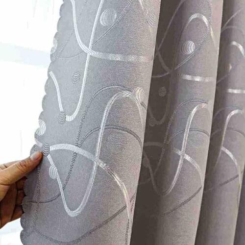 Dreamwood 2021 New Fabric Design Jacqurd Thermal Insulated Blackout Finished Window Curtain For Living Room Darkening Curtains