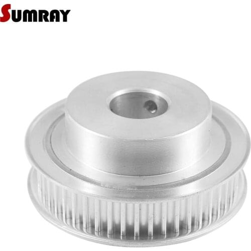 SUMRAY 5M Timing Pulley 48T 10/12/14/15/19mm Bore Tooth Belt Pulley 16/21mm Width Aluminium Pulley Wheel for Laser Machine