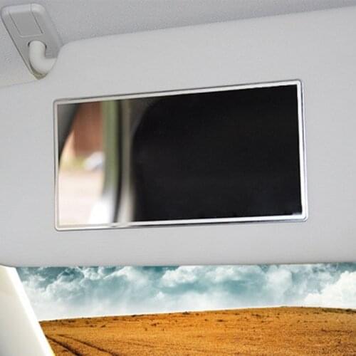 1PC Car Interior Mirror Stainless Steel Portable Car Makeup Mirror Auto Visor HD Cosmetic Mirrors Universal Auto Decoration
