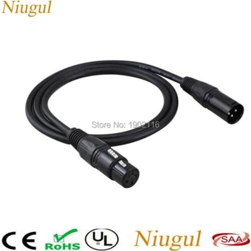 10pcs/lot 2 Meters DMX Signal Line Three Core Cable 200cm With Iron DMX Cables LED Par Light Moving Head Light Stage Lighting