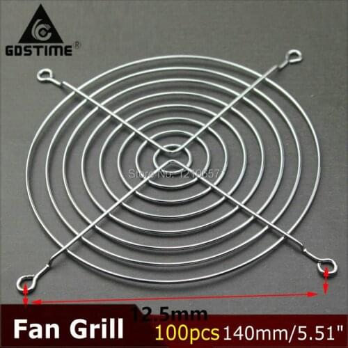 100PCS LOT Gdstime Wholesale New Metal Steel 140mm 14cm Fan Safety Net Guard Grill