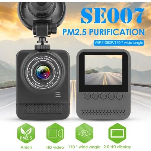 170 Wide Angle Lens Night Vision Car Dashboard Camera 2K Dash Cam 2 inch Display Rearview Mirror Tachograph Reverse