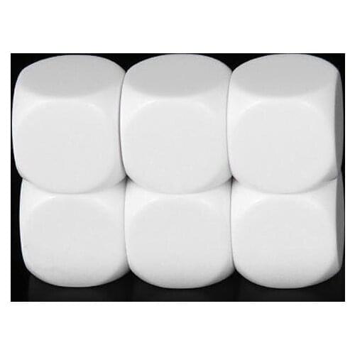 2pcs 30mm Acrylic Blank Dice Kids DIY Toy Write Painting Graffiti Family Board Games