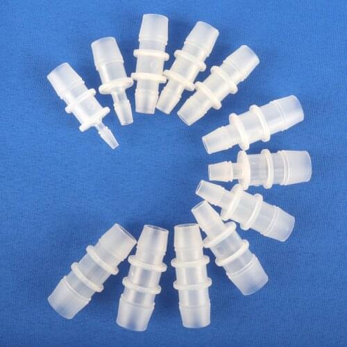 5pcs/lot 12.7-14.2mm PP Straight Reducing Connector Aquarium Tank Air Pump Aerator Fittings Garden Micro Irrigation Hose Joints