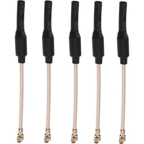 5 PCS 6.5cm 65mm 5.8G 2dBi U.FL IPEX IPX Omni-Directional Brass FPV Antenna RG178 RC Drone for 5.8G video transmitter