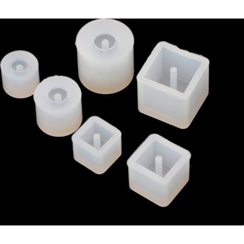 6pcs Silicone DIY Beads Mold Bracelet Earring Pendant Jewelry Making Resin Mould W0YA