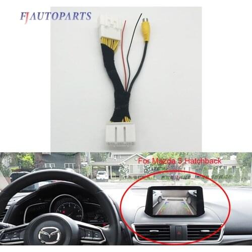 Rear View Camera Adapter RCA Connector Wire Harness Cable for Mazda 3 Hatchback 2013-2017